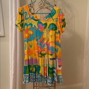 Colorful Floral Graphic Dress